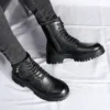 Men's English Style Thick Sole Design Men Boots Luxury High End Top Layer Leather Brand Famous Chelsea High Quality Casual Boots - Image 5