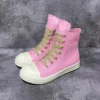 Owen Seak Men Women High Top Boots Leather Jumbo Thick Lace Up Casual Sneakers Flats Red Black Pink Luxury Designer Shoes - Image 4