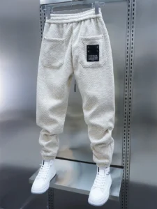 Latest Fashion Harem Pants Zebra Striped Trousers Thickened Warm Outdoor Sweatpant High Quality Luxury Brand Men's Clothing - Image 6