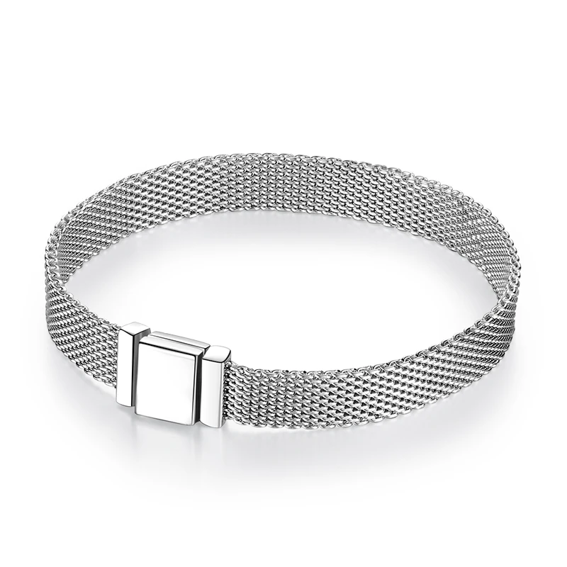 High quality 925 Sterling Silver Fashion Clip Beads Bracelets for Women Fit Original reflexions bracelet charms femme Jewelry