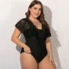 2022 Fashional Plus Size Swimsuit Beachwear Bikini One Pieces For Women Wholesale China - Image 3