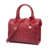 Crocodile Embossed Boston Handbag Classic Style Crossbody Bag Women's Leather Satchel Purse Shopping travel bag - Image 2