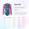 TiaoBug One-piece Kids Girls Athletic Swimsuit Long Sleeve Rash Guard Swimwear 4 to 12 Years Leopard Print Zipper Bathing Suit - Image 6