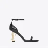 Fashion Women Sandals Summer Party Wedding Sandals Open Toe Sandals Letter Shaped Heel PU Temperament Women's High Heels - Image 2