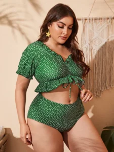 2023 Women Push Up Bikinis Set Swimwear Plus Size High Waist Swimsuit Larges Big Plussize Swimming Suits Bathing Beachwear New - Image 5