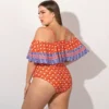 Hot Sale 5XL Plus Size Off Shoulder One Piece Swimsuit Beachwear Bikini For Women Wholesale China - Image 6