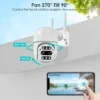 BESDER 8MP 4K PTZ IP Camera 8x Zoom Dual-Lens Human Detect CCTV Camera Outdoor CCTV Wifi Video Surveillance Camera ICSEE Alexa - Image 3