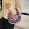 Handbags for Women 2024 New in Gold Luxury Designer Brand Handwoven Noodle Bags Rope Knotted Pulled Hobo Color Evening Clutch - Image 3