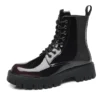 italian brand designer men boots patent leather shoes party nightclub dress cowboy high chimney boot platform long chelsea botas - Image 11