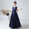 5 8 10 14 15 16 Years Teenage Children Elegant Frocks Design For Party Women 2024 Luxury Formal Gala Prom Black Girls Long Dress - Image 3