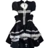 Summer Dark Academia Japanese Gothic Y2k 2000s Aesthetic Prom Gown Mini Lolita Dress Women Gyaru Lace Frocks One-Piece Princess