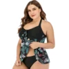 Hot Sale Plus Size Sexy Floral Print Swimwear Bikini Beachwear Dresses For Women Wholesale China - Image 6