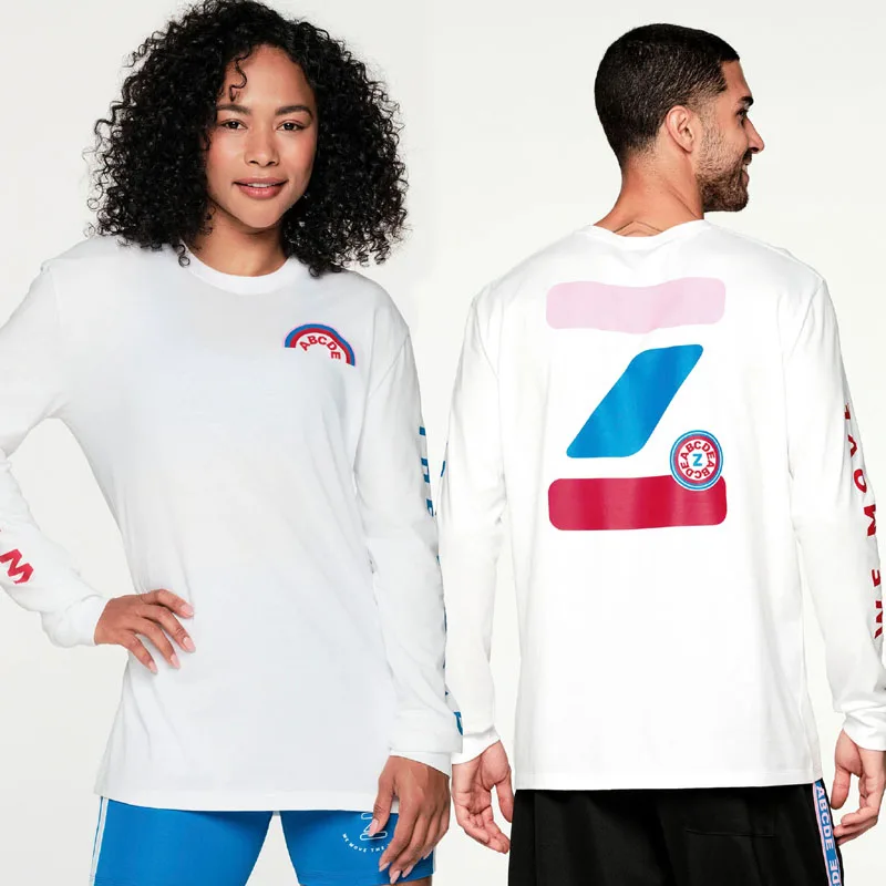 Men's and Women's Long Sleeve T-Shirt Top Fitness Clothes Sports Yoga Group Dance