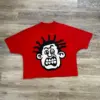 Harajuku Big Red cartoon graphic t shirts print oversized gothic casual streetwear couples graphic y2k tops goth men clothes