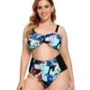 Plus Size Push Up Bikini Sets for Women 2022 Fashion Printing High Waist Bathing Suit Two Pieces Big Size Beachwear Swimsuit - Image 2