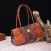 New Fashion Women's Crocodile Pattern Chain Shoulder Bags Handbags 2024 Luxury Chic Underarm Bags Clutch Blue Green Armpit Bags - Image 2