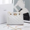 Fashion Women Shoulder Crossbody Bag Rhomboid Grid Pu Leather Button Underarm Luxury Chain Bags Lady Small Square Handbag - Image 5