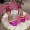 Big Butterfly-Knot Sandals Woman Summer 2024 High Heels Women Pumps Pointed Designer Shoes Mary Janes Sexy Stiletto Wedding Shoe - Image 5