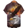 3d Fashion Leading Printing Horror Eagle Hawaiian Oversized Shirts For Men Clothing Casual Elegant High Quality Luxury Medieval - Image 3
