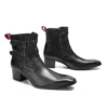 Men Boots Personality Square Head Stylist Fashion Leather Shoes European Spring Autumn Design Formal Wine Red Wedding Boot - Image 4