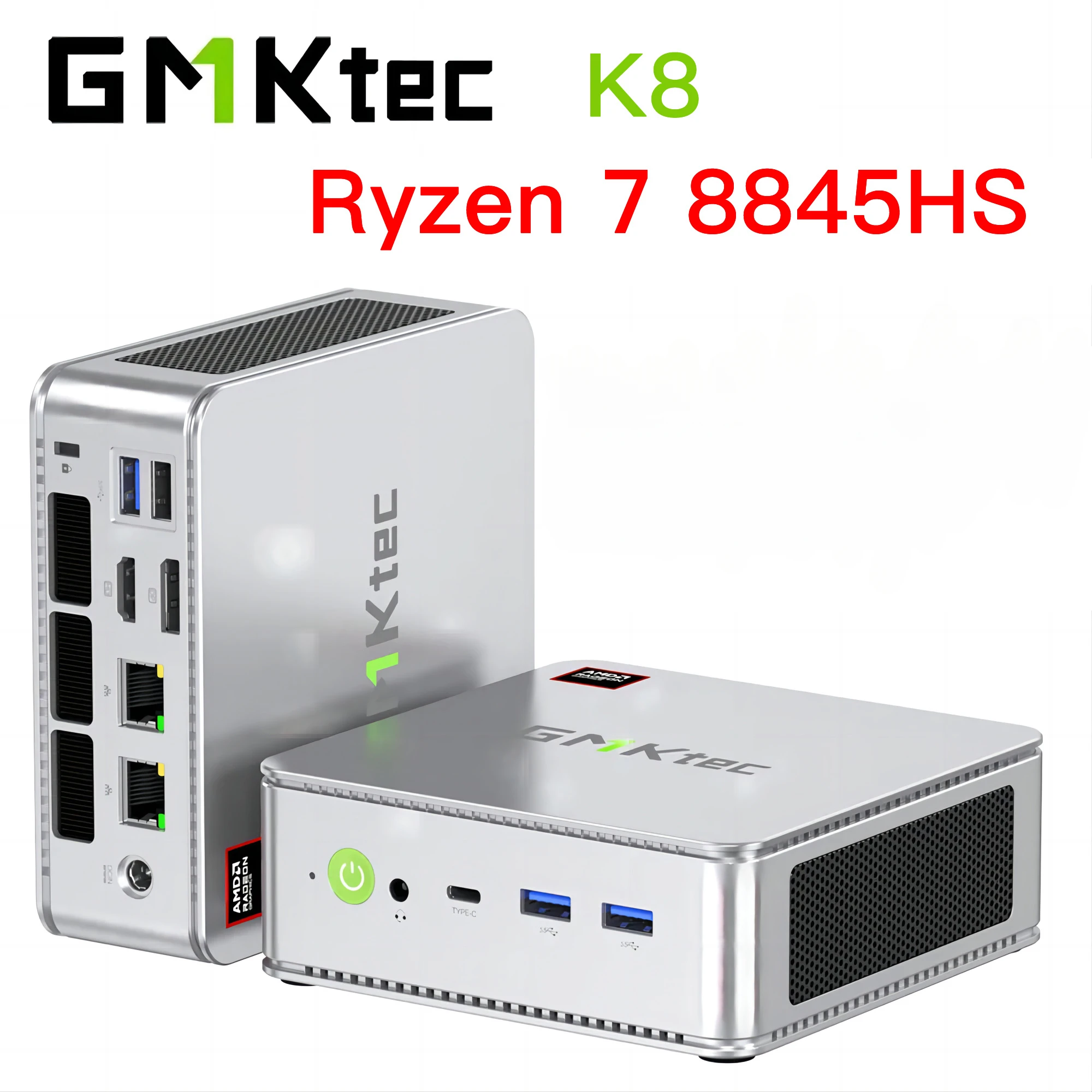 GMKtec K8 Ryzen 7 8845HS MINI PC Windows 11 Pro DDR5 5600Mhz PCIe4.0 Nvme SSD WIFI6 BT5.2 Mini PC Gamer Computer
