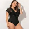 2022 Fashional Plus Size Swimsuit Beachwear Bikini One Pieces For Women Wholesale China - Image 2