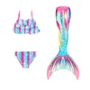 New Little Mermaid Swimsuit for Girls Summer Beach Party Colorful Ruffled Bikini Fancy Fairy Mermaid Tail Princess Ariel Costume - Image 4