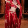 2024 summer new Indian traditional clothing Indian dance costumes improved saree women sexy Indian sequins belly dance dress a6