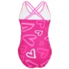 TiaoBug One-piece Kids Cute Girls Heart Print Swimsuit 7 to 12 Years Sleeveless Open Back Crisscross Swimwear Beach Bathing Suit - Image 4