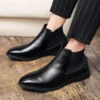 38~48 New Dress Office Shoes for Men Ankle Luxury Casual Designer Brand Outdoor Formal Leather Winter Combat Male Boots Sneakers - Image 2