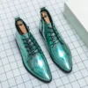 2024 New Luxury Men Boots Designer Autumn Fashion Patent Leather Ankle Boots Men Original Leisure Shiny Motorcycle Short Shoes - Image 6