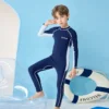Long Sleeve Swimming Suit For Kids Boy One Piece School Swimsuit Children Swimwear Teen Beachwear Rashguard Bathing Surfing - Image 5