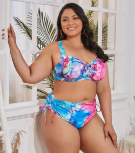 2023 New Plus Size Swimwear for Women Swimsuit Large Bathing Suits Two-piece High Waist Push Up Bikini Set Sexy Separate Stylish - Image 2
