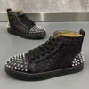men's casual stage nightclub dress rivets boots original leather studded shoes autumn winter boot brand designer ankle botas man - Image 3