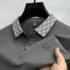 High quality ice silk cotton short sleeve POLO shirt men's 2024new summer fashion brand embroidered casual business Paul T-shirt