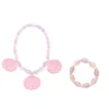 Hot Movie Barbie Costume Pink Shell Earrings Bracelet Necklace Set for Women Halloween Party Children Girls Jewelry Cosplay - Image 5