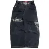JNCO Jeans New Mens Harajuku Retro Hip Hop Skull Embroidery Baggy Jeans denim Pants 90s Street Gothic Wide Trousers Streetwear