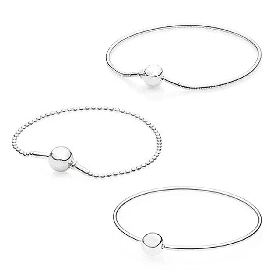 NEW Top Quality 100% 925 Sterling Silver Essence Series Bracelet Suitable For Women's Original Bead Fit Diy Charm Chain