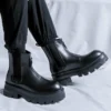 men luxury fashion chelsea boots brand designer platform shoes stage nightclub genuine leather boot handsome ankle botas hombre - Image 3