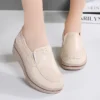 Women Flat Platform Loafers Ladies Elegant Suede Leather Moccasins Shoes Woman Slip On Moccasin Women's Blue Casual Shoes - Image 2