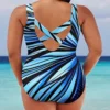 Plus Size Swimwear Women Colorful Striped Print One Piece Bikini Large Size Swimsuit 5XL Monokini Swimming Bathing Sets - Image 5