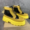 British Style Brogue Ankle Boots New Design Thick Soled Motorcycle Boots Side Zipper Men Shoes Bota Masculina Platform Boots 3C - Image 4