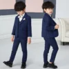 High Quality Boys Plaid Wedding Suit Kids Tuxedos Formal Dress Child Morning Coat Blazer Clothes Sets Toddler Gentlemen Costumes - Image 3