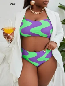 Perl Plus Size Bikini Set Sexy Two Piece Set Matching Swimsuit for Women Female Summer Clothing Bathing Suit Swimwear - Image 2