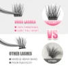 MASSCAKU DIY Cluster Eyelash Extension Segmented False Bundles Eyelashes 72Volume Natural Russian Faux Mink Makeup Lashes - Image 4