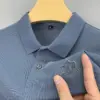 100%cotton Higt End Short Sleeve Polo Shirt Solid Color High Quality Men Lapel Summer Tpo Embroidery Luxury T-Shirt Split Hem