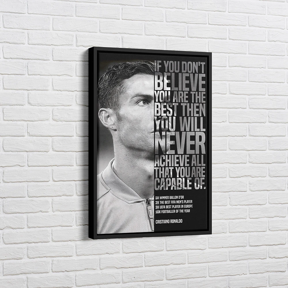 Portugal Super Football Star Poster Prints Soccer Motivational Quotes Canvas Painting Sport Wall Art Picture Living Room Decor