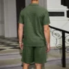 Casual Pocket Short Sleeve Polo Shirt And Shorts Men Two Piece Sets Summer Fashion Solid Color Slim Outfits Mens Leisure Suits - Image 4