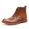 New Autumn Winter Hand-made Men Shoes ZIp Lace Up Design Short Boots Block Genuine Leather Man Footwear Leisure Male Shoes A098 - Image 2