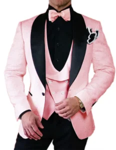 2023 Mens Wedding Suit Italian Design Custom Made Black Smoking Tuxedo Jacket 3 Piece Groom Terno Suit For Men Costume Homme - Image 2